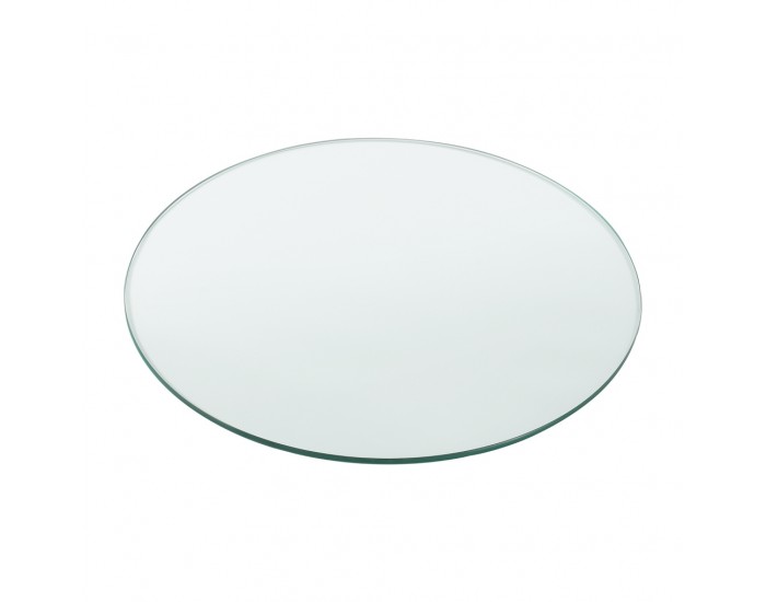 Стъклен плот за маса, камина , защитно стъкло,  Ø 400 x 8 mm -