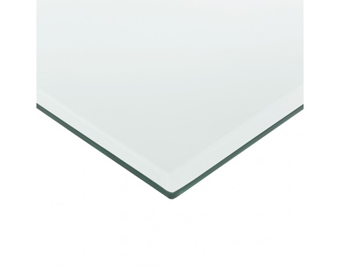 Стъклен плот за маса или камина, защитно стъкло, 800 x 800 mm -