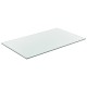 Стъклен плот за маса или камина, защитно стъкло, 1200 x 650 mm -