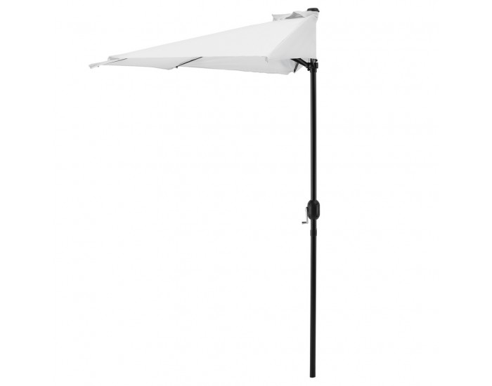Чадър за слънце  , полукръг, за стена 300 x 150 x 30 cm, Бял -