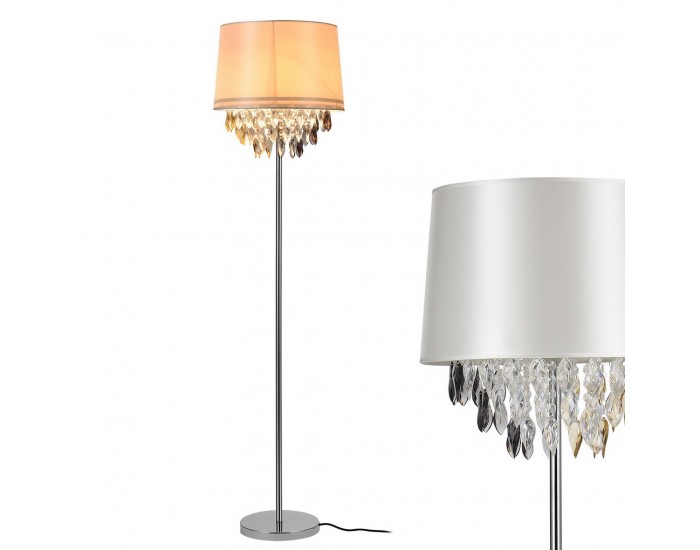 Елегантна интериорна лампа със стойка Royality 1 x E27 - 60W -Бял / Хром -