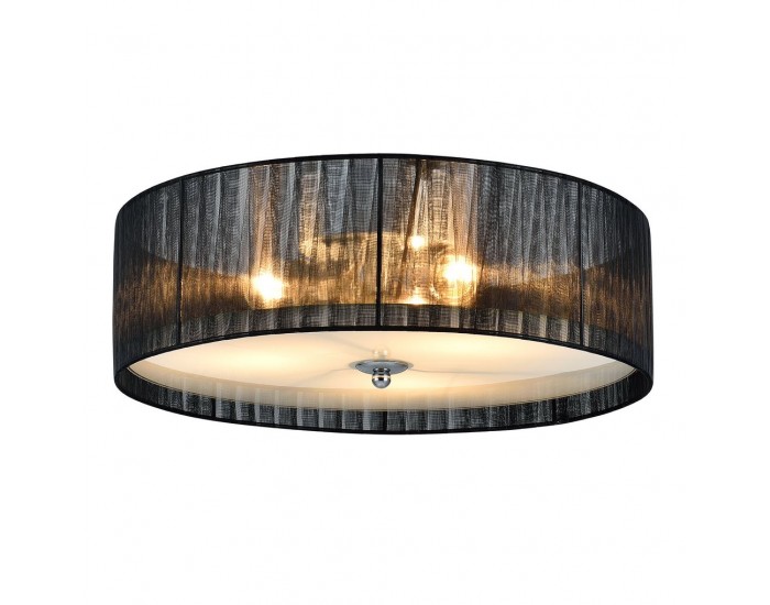 [lux.pro] Плафониера Helena 12 x Ø 40 cm, Черна, Текстил -