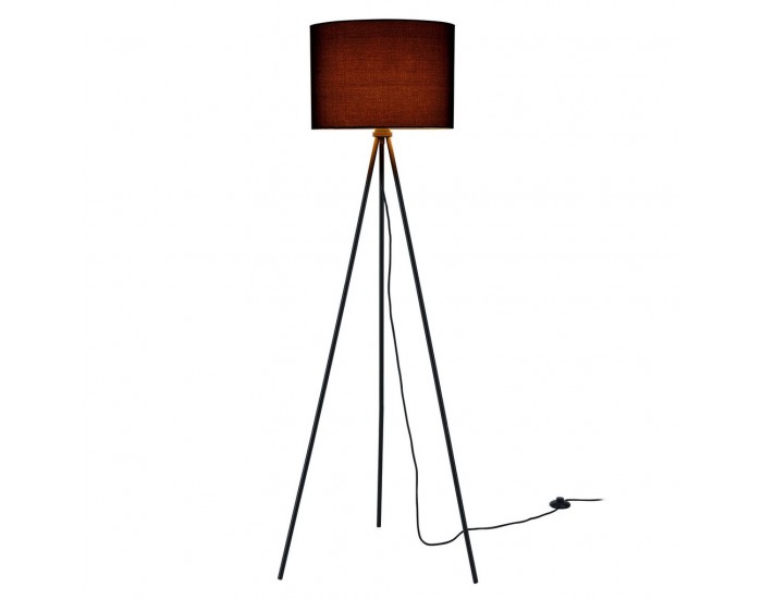 Елегантна интериорна лампа със стойка Philadelphia, Триножник 1 x E27 - 40W -Черен -