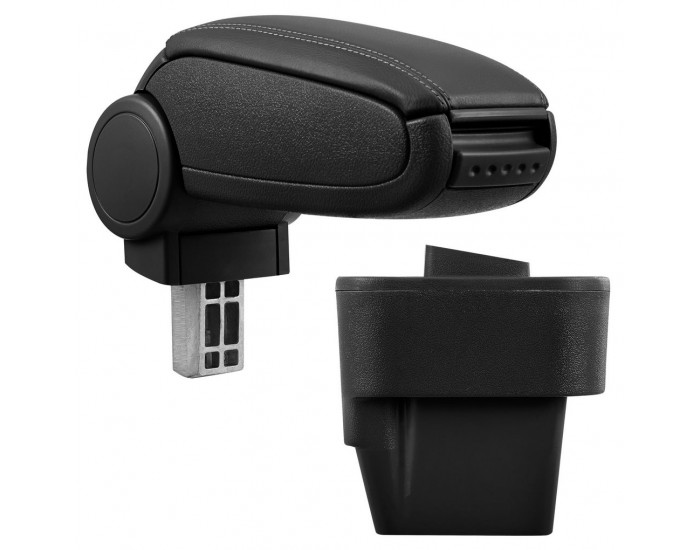 Подлакътник  Opel Astra H 2004–2011 с контейнер за съхранение, Изкуствена /Черен -