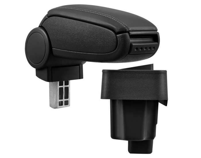 Подлакътник BMW E36  с контейнер за съхранение, Изкуствена кожа, Черен -