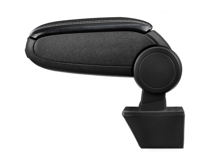 Подлакътник Opel Meriva A  с контейнер за съхранение, Кожа, Черен, бял шев -