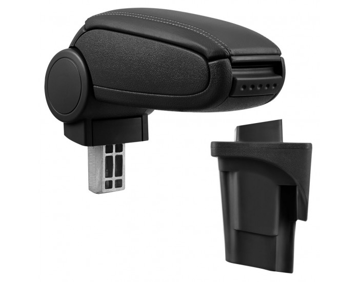 Подлакътник Seat Leon 1P (2005–2012)  с контейнер за съхранение, Изкуствена кожа, Черен -