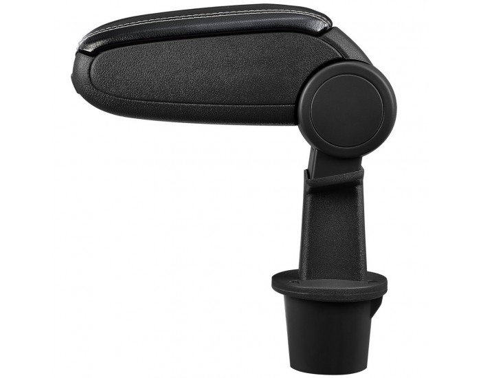 Подлакътник Dacia Duster  с контейнер за съхранение, Изкуствена кожа, Черен, бял шев -