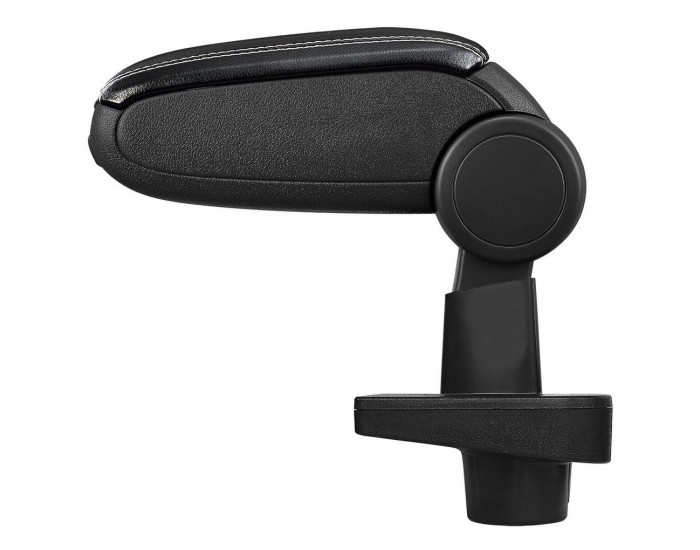 Подлакътник Renault Clio IV (X98)  с контейнер за съхранение,Еко кожа/Черен, бял шев -