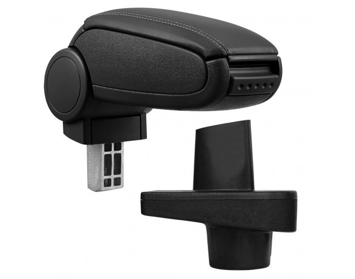 Подлакътник Renault Clio IV (X98)  с контейнер за съхранение,Еко кожа/Черен -