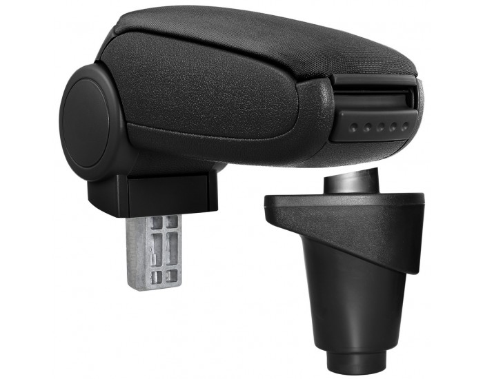 Подлакътник Fiat 500L  с контейнер за съхранение, Текстил, Черен - Подлакътник Fiat 500L  с контейнер за съхранение, Текстил, Черен -