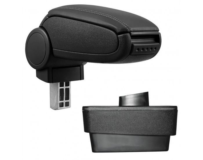 Подлакътник Škoda Fabia III  (NJ)  с контейнер за съхранение, Изкуствена кожа/Черен -