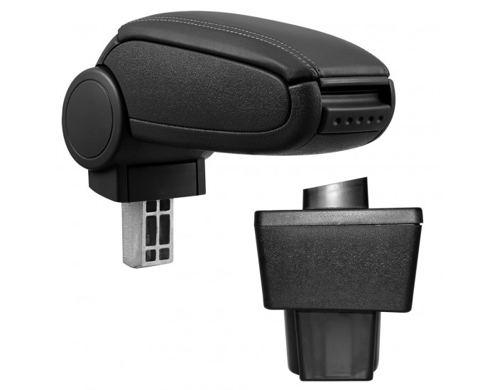 Подлакътник Škoda Yeti, Модел 1  с контейнер за съхранение, Еко кожа/Черен -