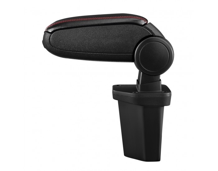 Подлакътник Hyundai I20 / (GB)  с контейнер за съхранение Черен, червен шев/Кожа -