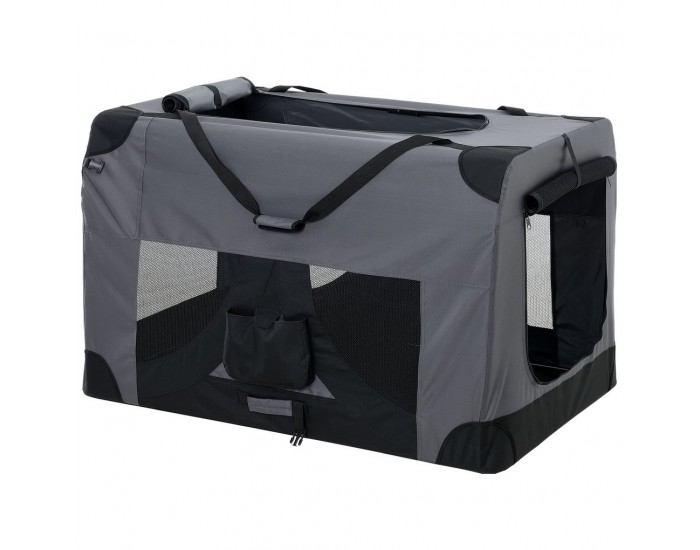 Чанта/Кутия за транспортиране на четириноги, 91,4x63,5x63,5cm, Сива, Полиестер -