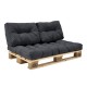 Възглавница седалка за мебели от палети, 120 x 80 x 12 cm Тъмносив, Водонепромокаем материал -