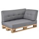 Възглавница за сядане за мебели от палети 120 x 80 x 15 cm, Сив -