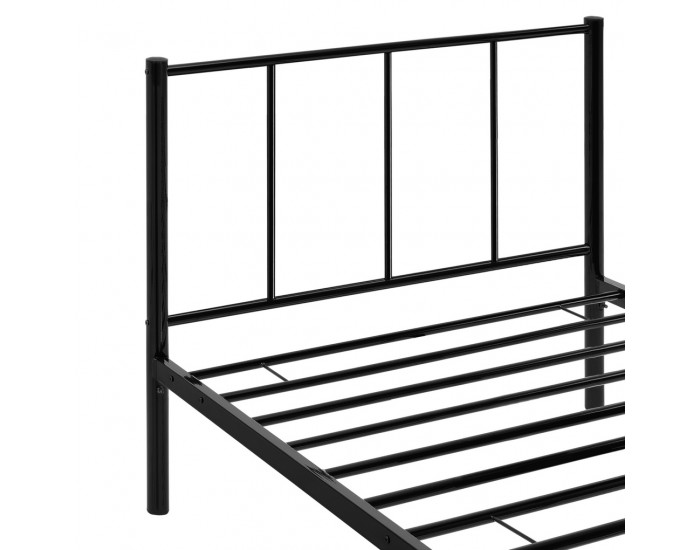 Метално легло  Черно, синтерезирана стомана, 200cm x 90cm -