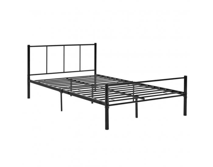 Метално легло  Черно, синтерезирана стомана, 200cm x 120cm -