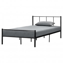 Метално легло  Черно, синтерезирана стомана, 200cm x 120cm - Легла