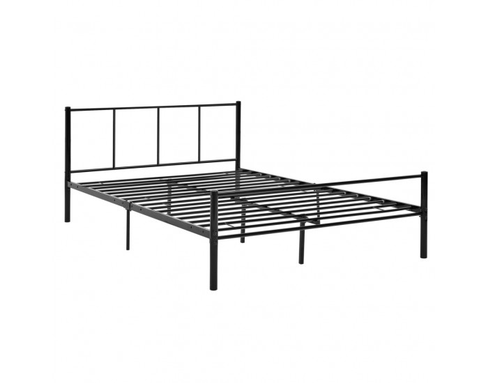 Метално легло  Черно, синтерезирана стомана, 200cm x 140cm -