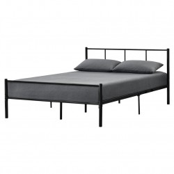 Метално легло  Черно, синтерезирана стомана, 200cm x 140cm - Легла