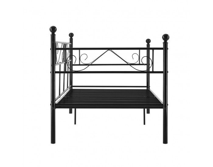 Канапе/Легло с метална рамка - Черно -