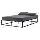 Легло с метална рамка 140x200 cm, Черно -