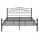 Двойно легло с метална рамка  - Черно, 200 x 160 см -