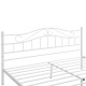 Двойно легло с метална рамка и матрак - Бяло, 200 x 160 см -