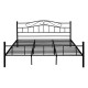 Двойно легло с метална рамка  - Черно, 200 x 200 см -