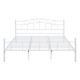Двойно легло с метална рамка  - Бяло, 200 x 180 см -