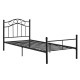 Легло с метална рамка Split 90 x 200 см Черно -