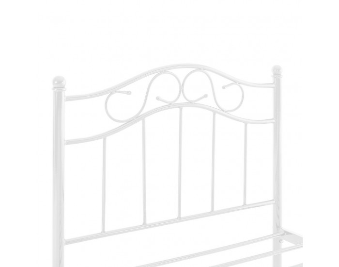 Двойно легло с метална рамка - Бяло - 200 x 120см с матрак -