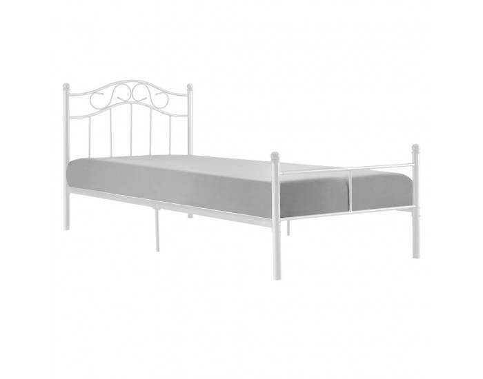 Легло с метална рамка Split 90 x 200 см Бяло -
