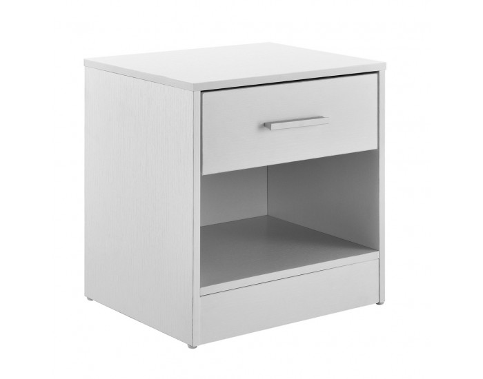 Нощно шкафче / Офис -Комод с едно чекмедже 36,5 x 29,5 x 38 см - Бяло -