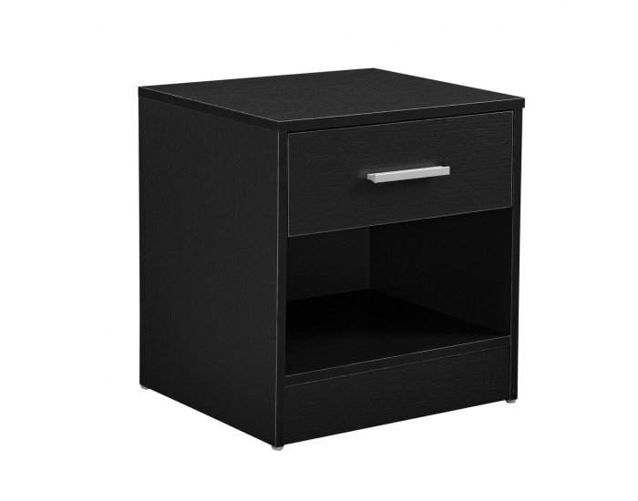 Нощно шкафче / Офис -Комод с едно чекмедже 36,5 x 29,5 x 38 см - Черно -