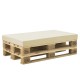 Възглавница за мебели от палети за интериор и екстериор  120 x 80 x 10 cm, Бежов калъф -