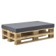 Възглавница за мебели от палети за интериор и екстериор 120 x 80 x 10 cm, Тъмносин калъф -