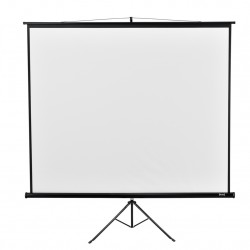 Преносим проекторен екран със стойка,  203 x 203 cm, Бял/Черен - Бизнес и Промишленост