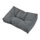 Възглавница облегалка за мебели от палети, 80 x 40 x 20/10 cm Сив, Водонепромокаем материал -