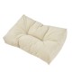 Възглавница облегалка за мебели от палети, 80 x 40 x 20/10 cm Кремав, Водонепромокаем материал -