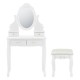 Комплект тоалетна масичка с огледало и стол 141 x 75 40 cm -