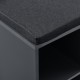 Шкаф за обувки с повърхност за сядане 103 x 30 x 48 см, ПДЧ /Текстил, Тъмносив/Черен -