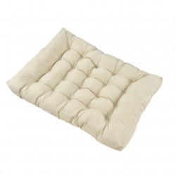 Възглавница седалка за мебели от палети, 120 x 80 x 12 cm Кремав, Водонепромокаем материал - Градински Дивани и Пейки