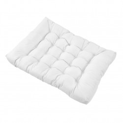 Възглавница седалка за мебели от палети, 120 x 80 x 12 cm Бял, Водонепромокаем материал - Аксесоари