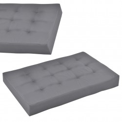Възглавница за сядане за мебели от палети 120 x 80 x 15 cm, Сив - Модулни дивани