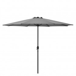 Градински чадър   Ø 300 x 230 cm, Сив, водоусточив, Полиестер - Промоции