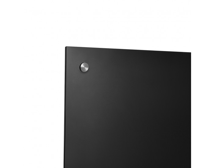 Кухненски декоративен гръб - панел от стъкло - защита против мазни петна - 90 x 50 см - черен -