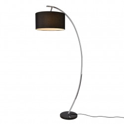 Подова лампа Steiermark, форма дъга и мраморна стойка, 1 x E27,60W,153 cm, Черна - Осветителни тела